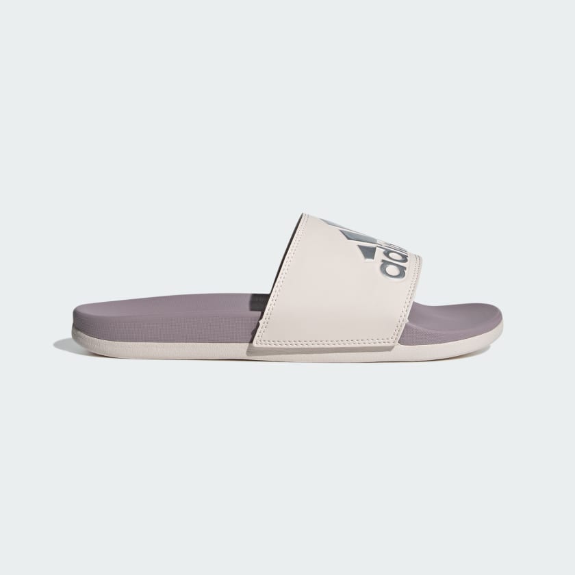 ADILETTE COMFORT SLIDES - Preloved Fig / Silver Met. / Putty Mauve
