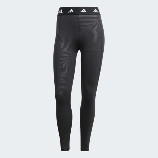 TECHFIT PRINTED 7/8 LEGGINGS - Black