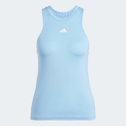 AEROREADY TRAIN ESSENTIALS REGULAR 3-STRIPES TANK TOP - Semi Blue Burst / White