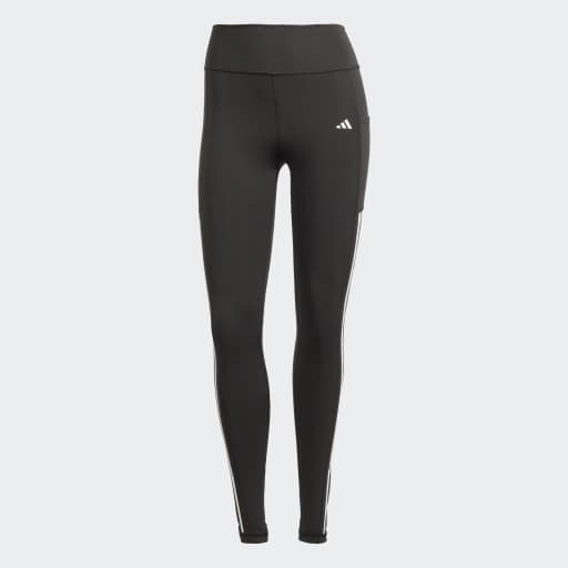 OPTIME 3-STRIPES FULL-LENGTH LEGGINGS - Black