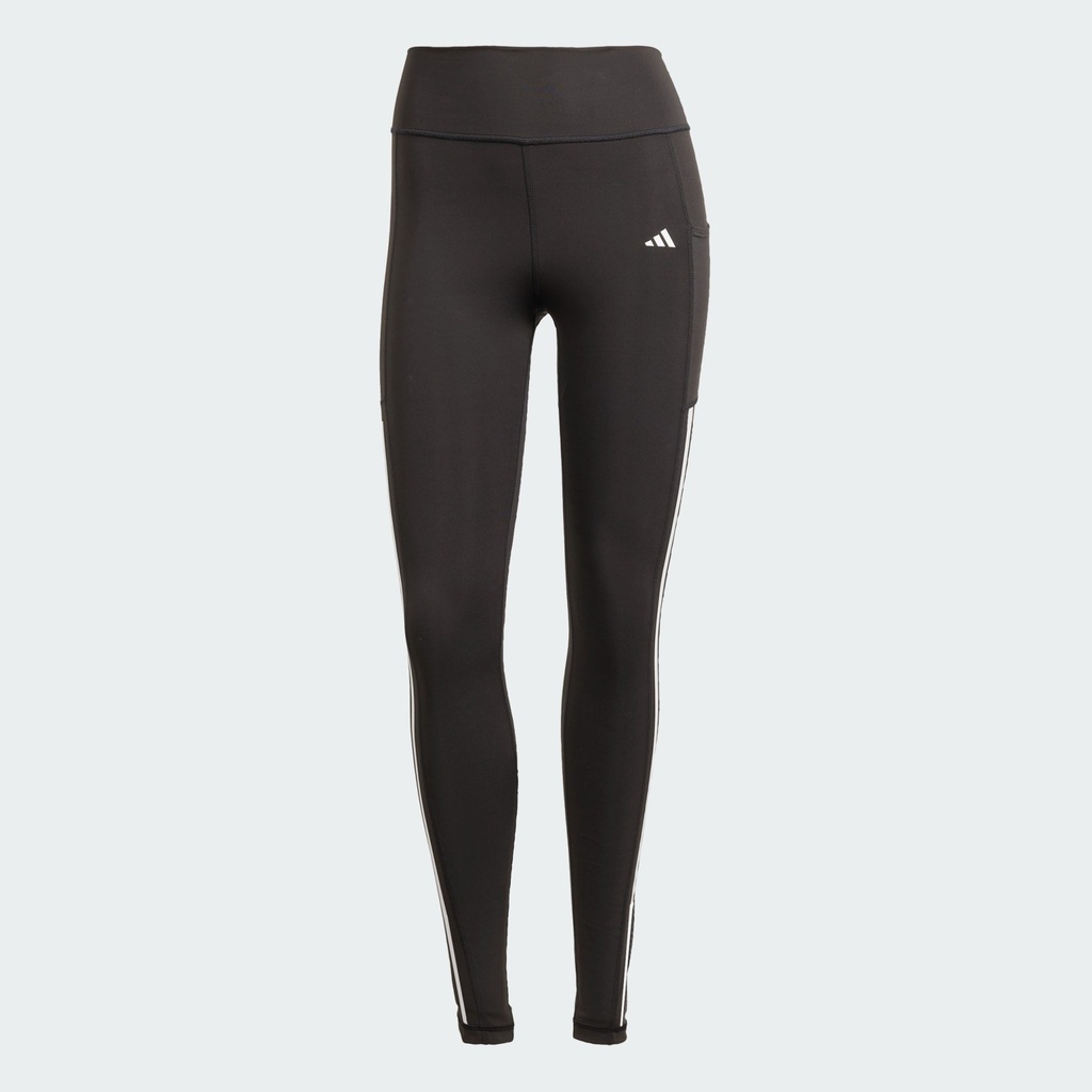 OPTIME 3-STRIPES FULL-LENGTH LEGGINGS - Black