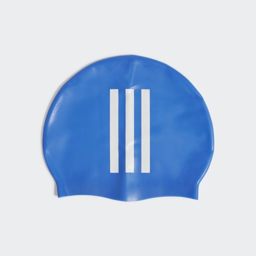ADIDAS 3-STRIPES SWIM CAP KIDS - Bright Royal / White