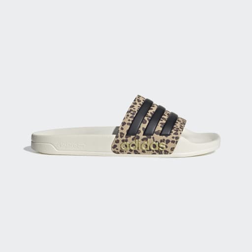 ADILETTE SHOWER SLIDES - Off White / Core Black / Magic Beige