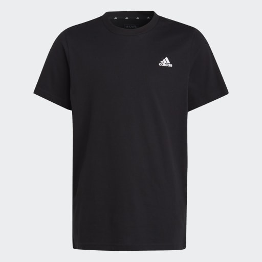 ESSENTIALS SMALL LOGO COTTON T-SHIRT - Black / White