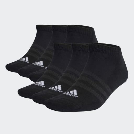 CUSHIONED SPORTSWEAR LOW-CUT SOCKS 6 PAIRS - Black / White