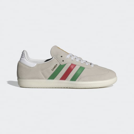 SAMBA OG SHOES - Crystal White / Green / Better Scarlet
