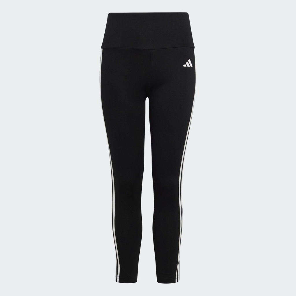 ESSENTIALS AEROREADY 3-STRIPES HIGH-WAISTED LEGGINGS - Black / White