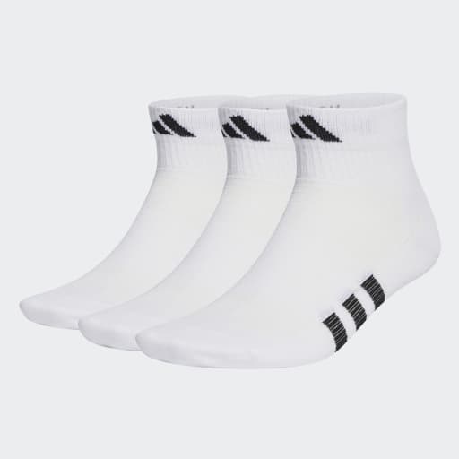 PERFORMANCE LIGHT MID-CUT SOCKS 3 PAIRS - White / White / White
