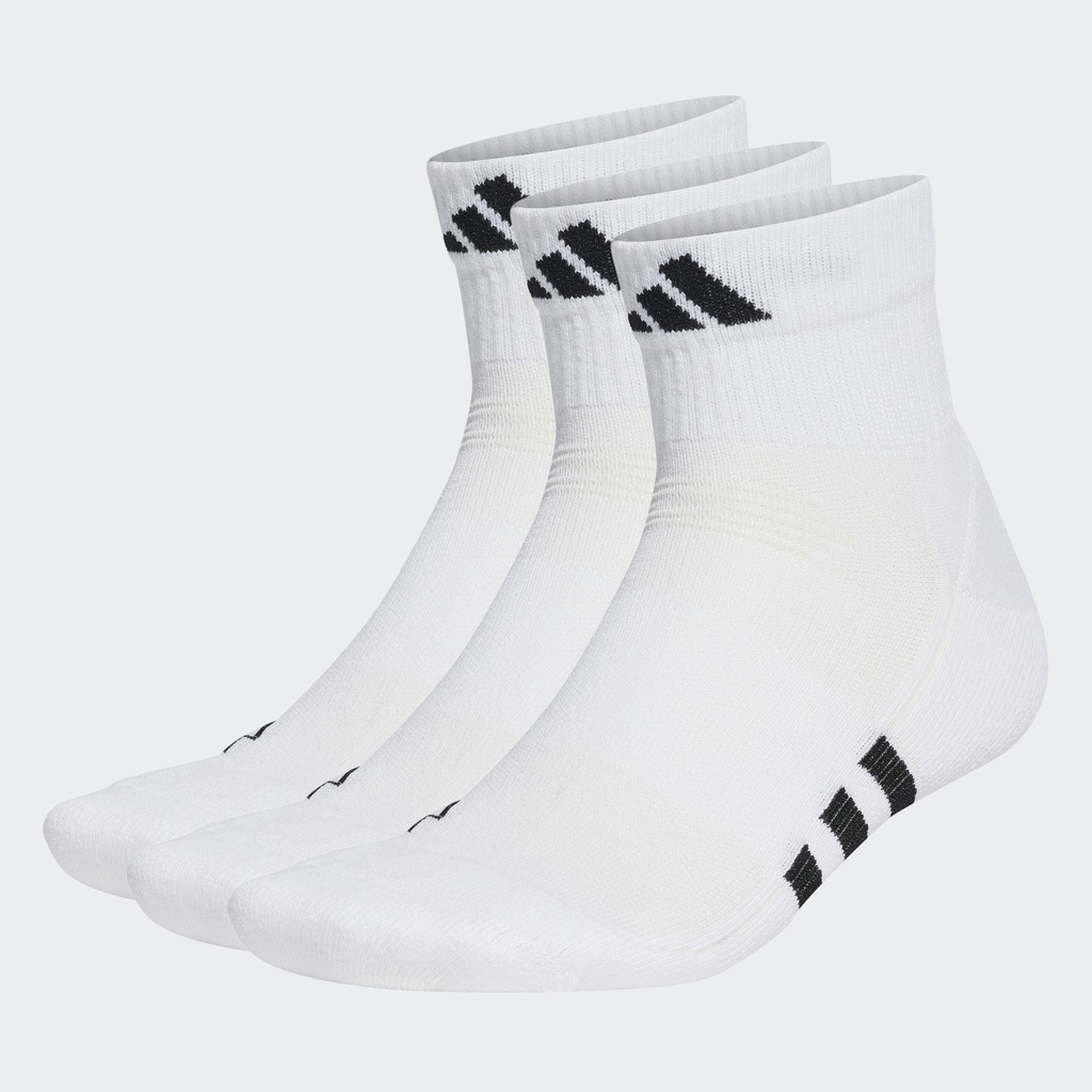 PERFORMANCE CUSHIONED MID-CUT SOCKS 3 PAIRS - White / White / White