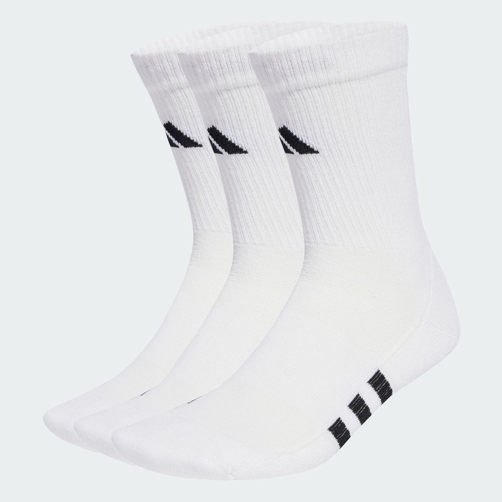 PERFORMANCE CUSHIONED CREW SOCKS 3 PAIRS - White / White / White
