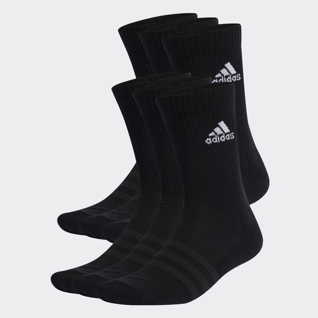 CUSHIONED SPORTSWEAR CREW SOCKS 6 PAIRS - Black / White