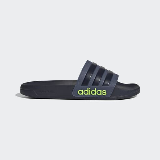 ADILETTE SHOWER SLIDES - Legend Ink / Preloved Ink / Lucid Lemon