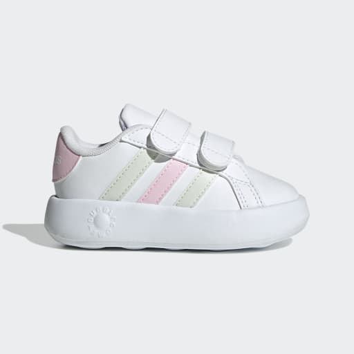GRAND COURT 2.0 SHOES KIDS - Cloud White / Crystal Jade / Clear Pink