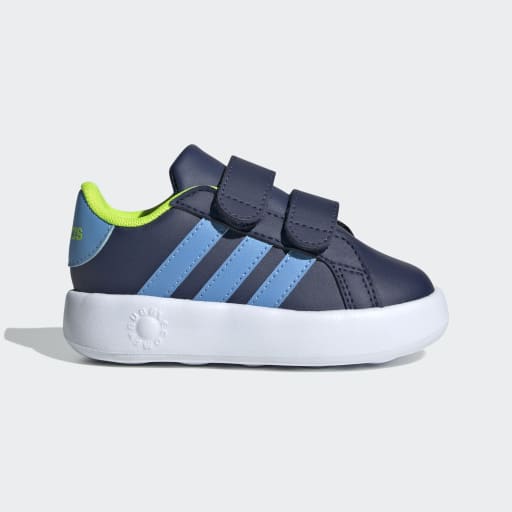 GRAND COURT 2.0 SHOES KIDS - Dark Blue / Blue Burst / Lucid Lemon