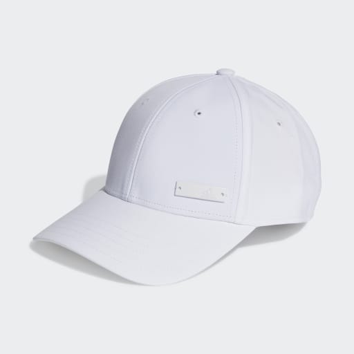 METAL BADGE LIGHTWEIGHT BASEBALL CAP - White