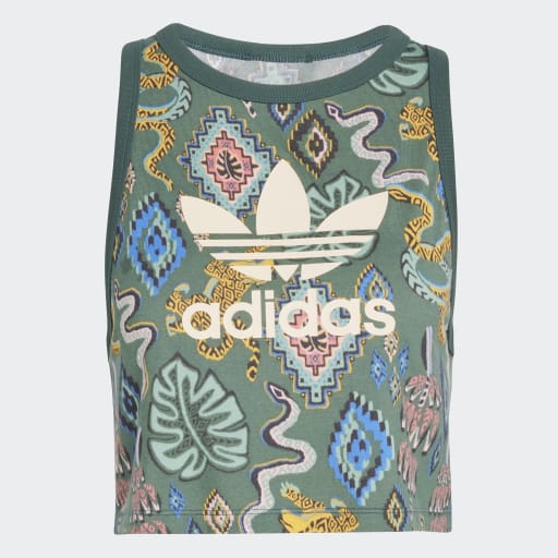 ADIDAS X FARM RIO TREFOIL TANK TOP - Mineral Green