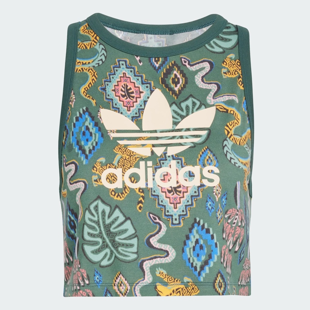 ADIDAS X FARM RIO TREFOIL TANK TOP - Mineral Green