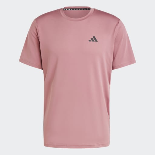 TRAIN ESSENTIALS STRETCH TRAINING T-SHIRT - Preloved Crimson / Black