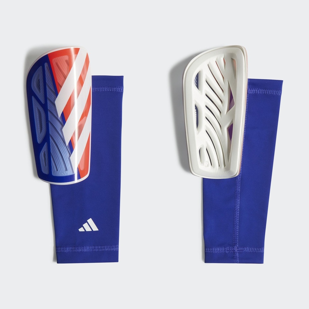 TIRO LEAGUE SHIN GUARDS - Solar Red / Lucid Blue / White
