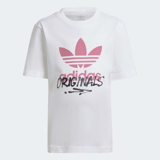 GRAPHIC T-SHIRT KIDS - White / Rose Tone