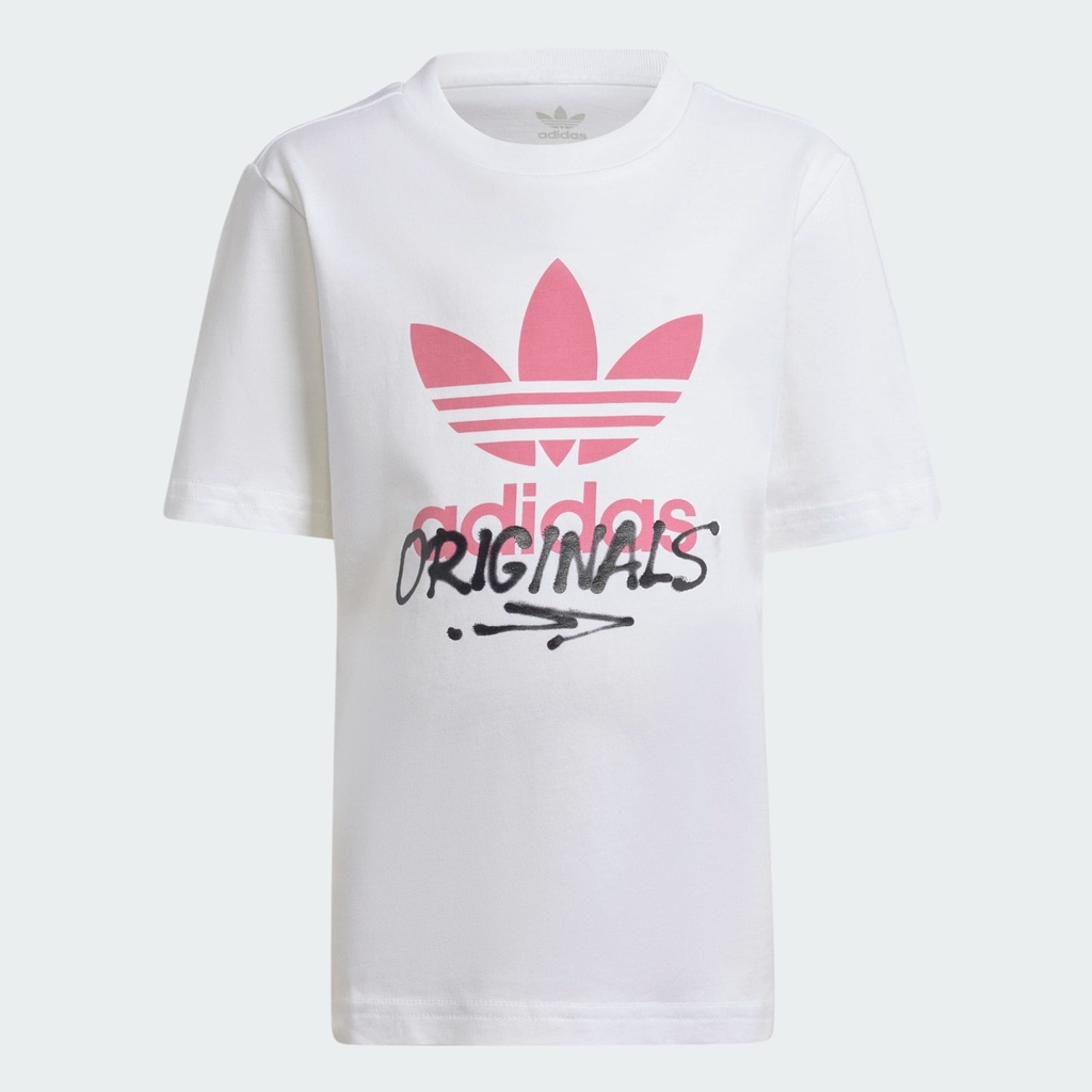 GRAPHIC T-SHIRT KIDS - White / Rose Tone