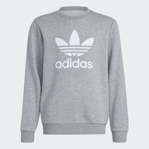 TREFOIL CREW SWEATSHIRT KIDS - Medium Grey Heather