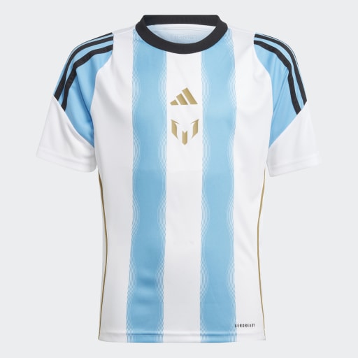 MESSI TRAINING JERSEY KIDS - White / Semi Blue Burst