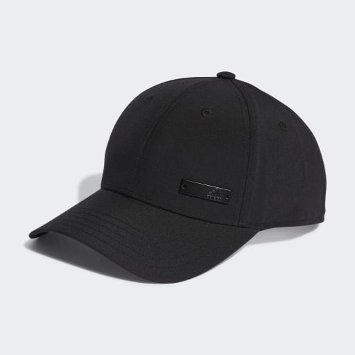 METAL BADGE LIGHTWEIGHT BASEBALL CAP - Black