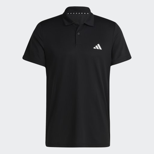 TRAIN ESSENTIALS TRAINING POLO SHIRT - Black / White