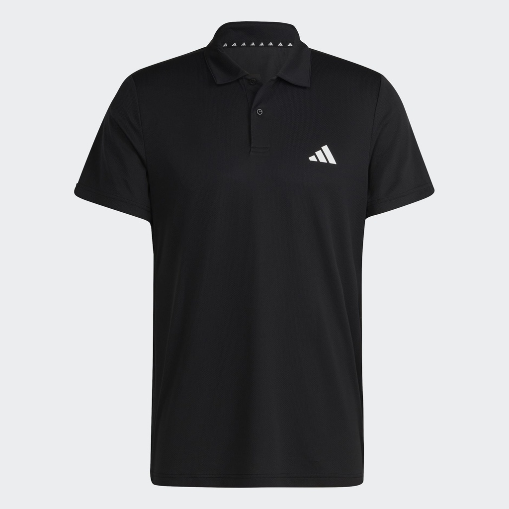 TRAIN ESSENTIALS TRAINING POLO SHIRT - Black / White