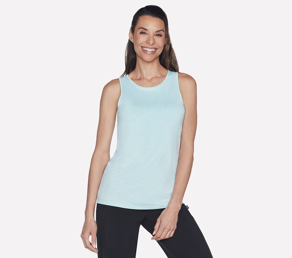 STRIPE SHELF BRA TANK - WATER BALLET / CAPRI BREEZE STRIPE