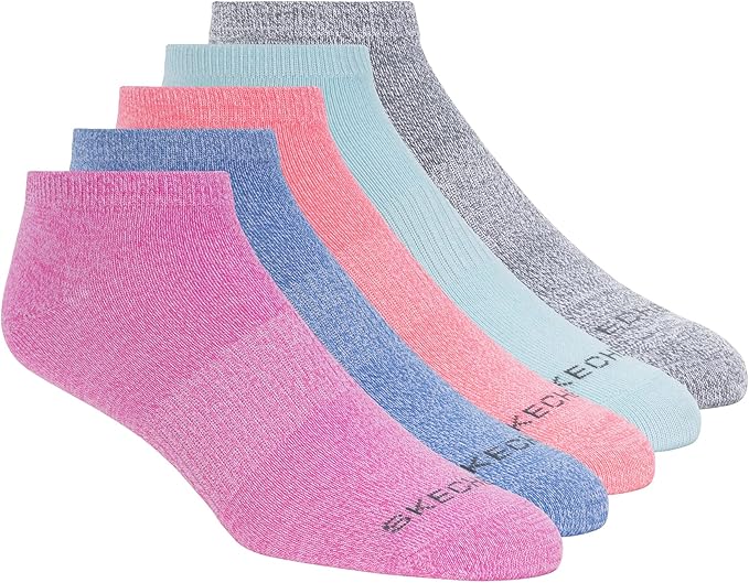 5PK WOMEN NON TERRY LOW CUT - GREY / BLACK