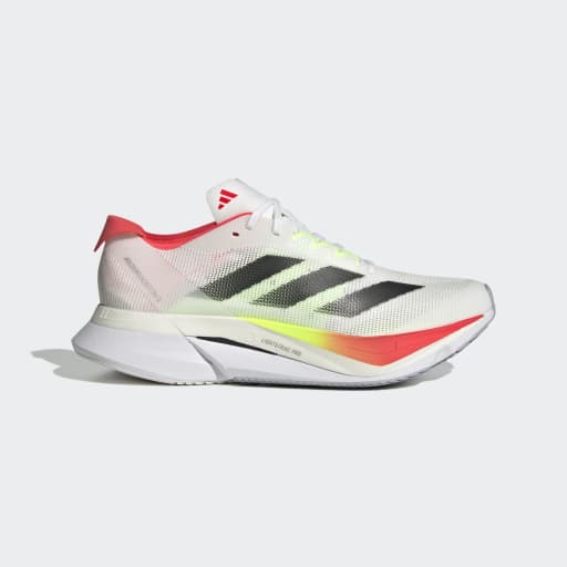 ADIZERO BOSTON 12 SHOES - Cloud White / Core Black / Lucid Red