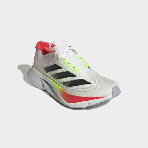 ADIZERO BOSTON 12 SHOES - Cloud White / Core Black / Lucid Red