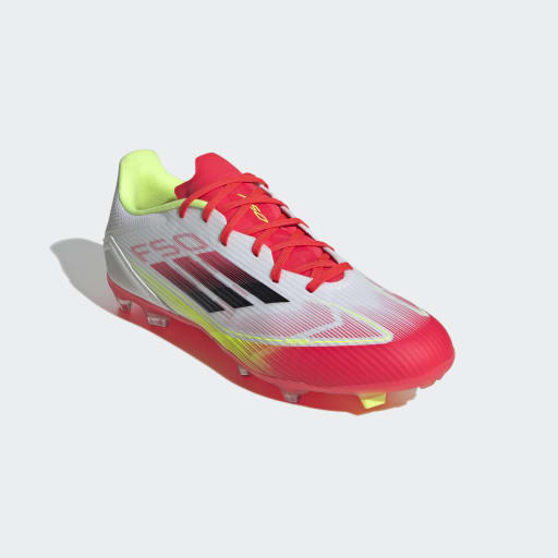 F50 LEAGUE FIRM/MULTI-GROUND BOOTS - Cloud White / Core Black / Solar Yellow