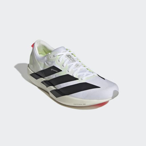 ADIZERO ADIOS 9 RUNNING SHOES - Cloud White / Core Black / Silver Metallic