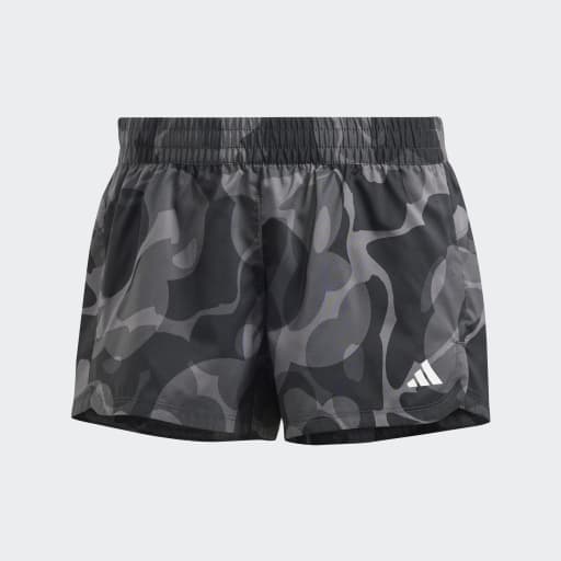 PACER TRAIN ESSENTIALS FLORAL-PRINT WOVEN SHORTS - Black / Print