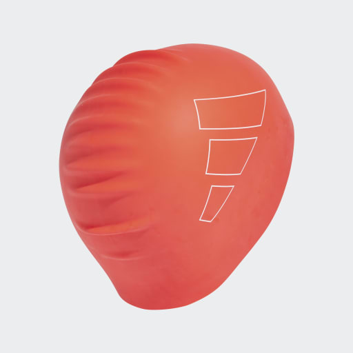 ADIDAS ADULTS LOGO SWIM CAP  - Bright Red