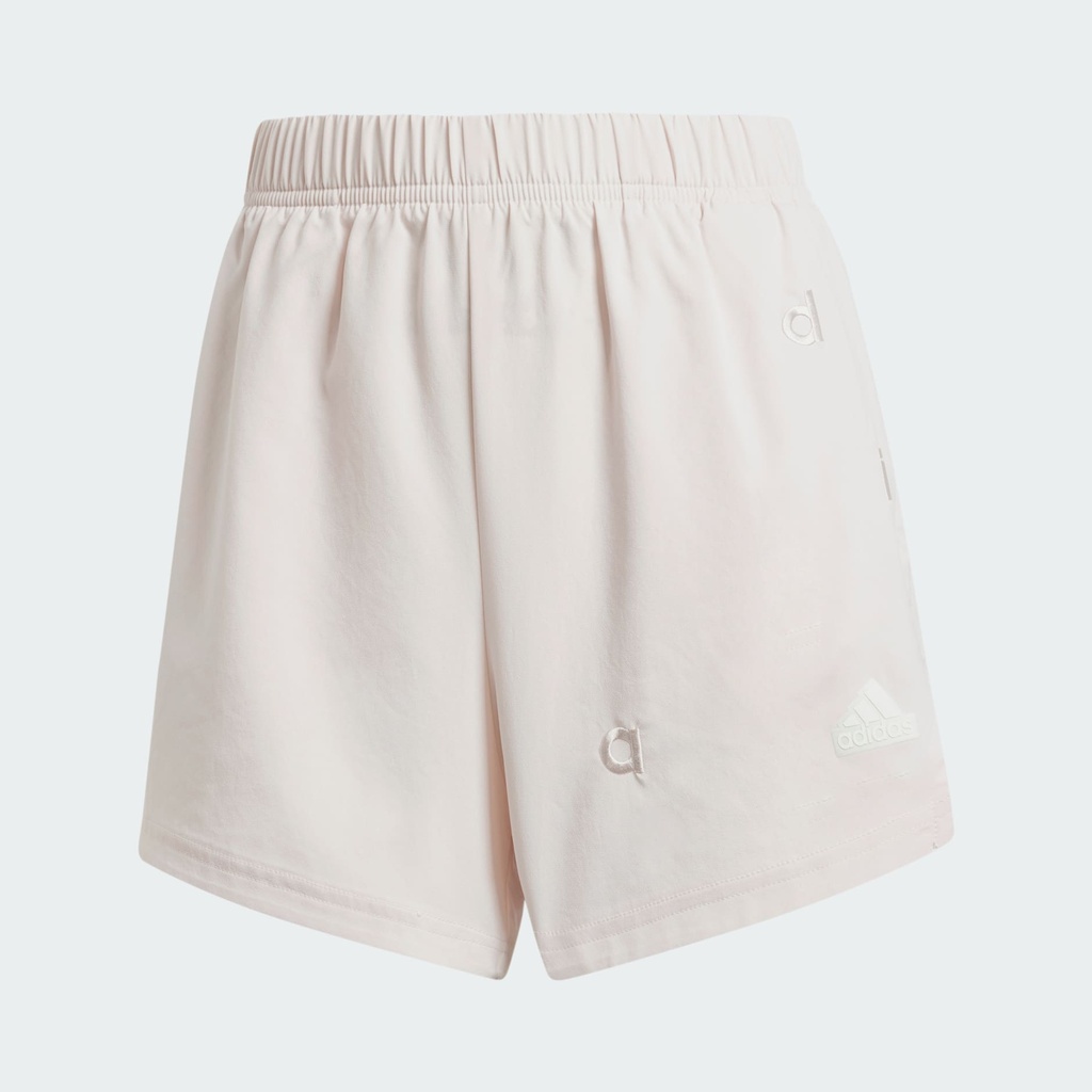 ADIDAS EMBROIDERY WOVEN LOOSE SHORTS  - Putty Mauve