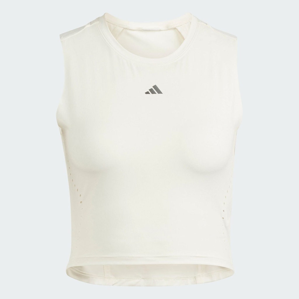 ADIDAS HIIT CROPPPED HEAT.RDY TANK  - Chalk White