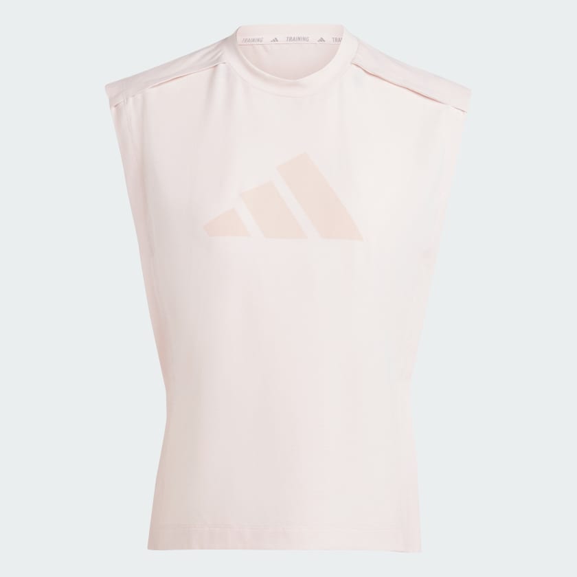 ADIDAS POWER PERFORMANCE BIG LOGO TANK  - Putty Mauve