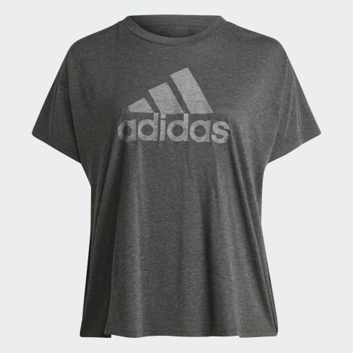 ADIDAS SPORTSWEAR FUTURE ICONS WINNERS 3.0 TEE (PLUS SIZE)  - Black Melange