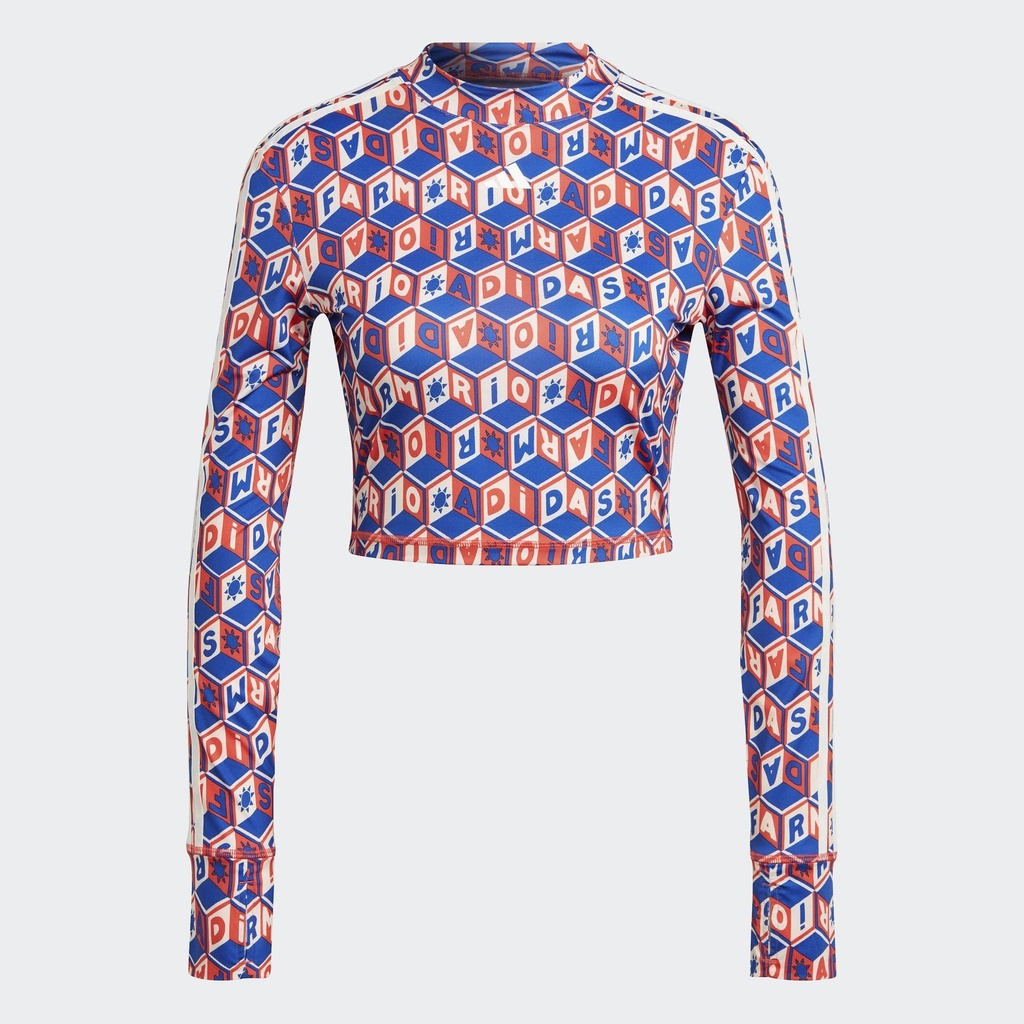 ADIDAS X FARM CROPPED LONGSLEEVE SHIRT  - Bold Blue