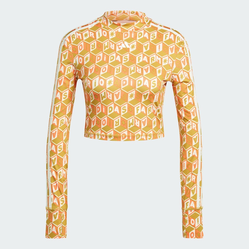 ADIDAS X FARM CROPPED LONGSLEEVE SHIRT  - Victory Gold