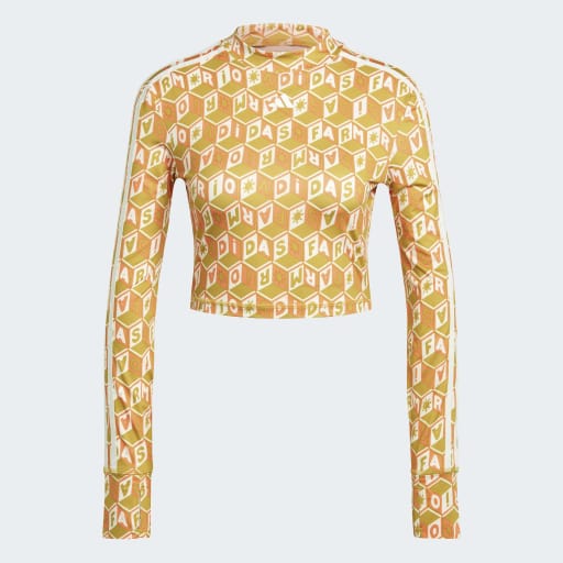ADIDAS X FARM CROPPED LONGSLEEVE SHIRT  - Victory Gold