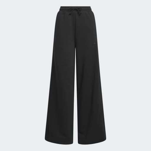ALL SZN FLEECE WIDE LEG PANTS  - Black