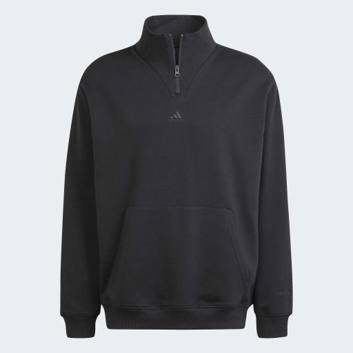 ALL SZN FLEECE1/4 ZIP  - Black