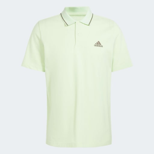 ESSENTIALS PIQUE SMALL LOGO POLO SHIRT  - Semi Green Spark