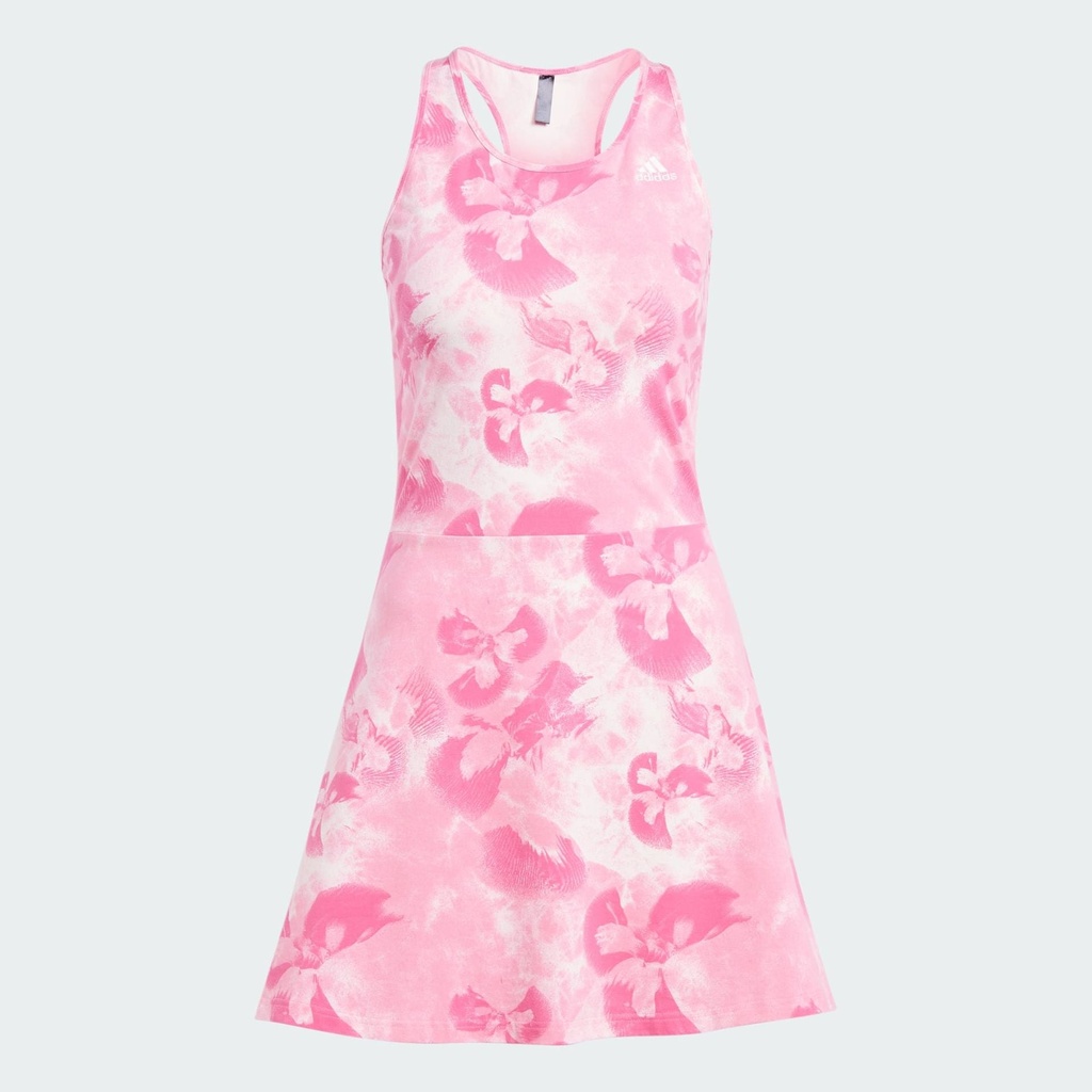 FLORAL GRAPHIC SINGLE JERSEY DRESS  - Off White