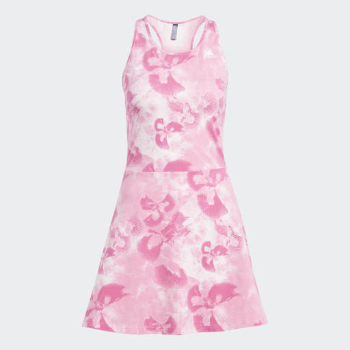 FLORAL GRAPHIC SINGLE JERSEY DRESS  - Off White